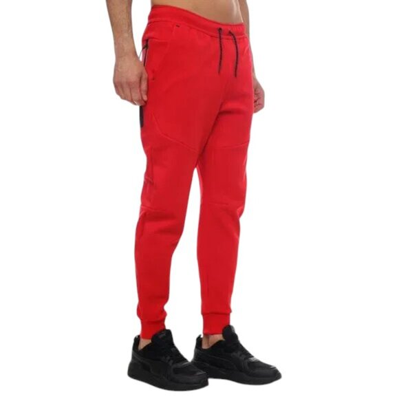 Mens Size 2XL Nike Tech Fleece Tracksuit 2 Piece Sweatsuit Outfit Black Red NWT - Picture 9 of 12